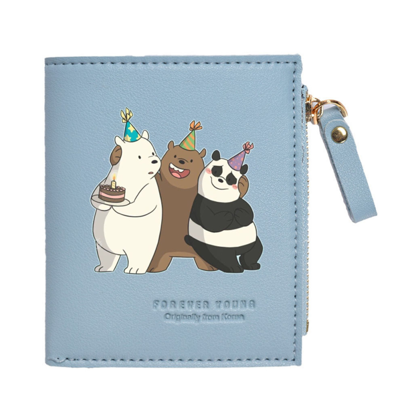 Дамски вертикален портфейл PU кожа, подплата нейлон, анимационен принт, пролет 2025