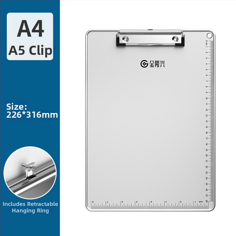 Klipbord s jedným klipom, model 7051C1085-15, materiál akryl