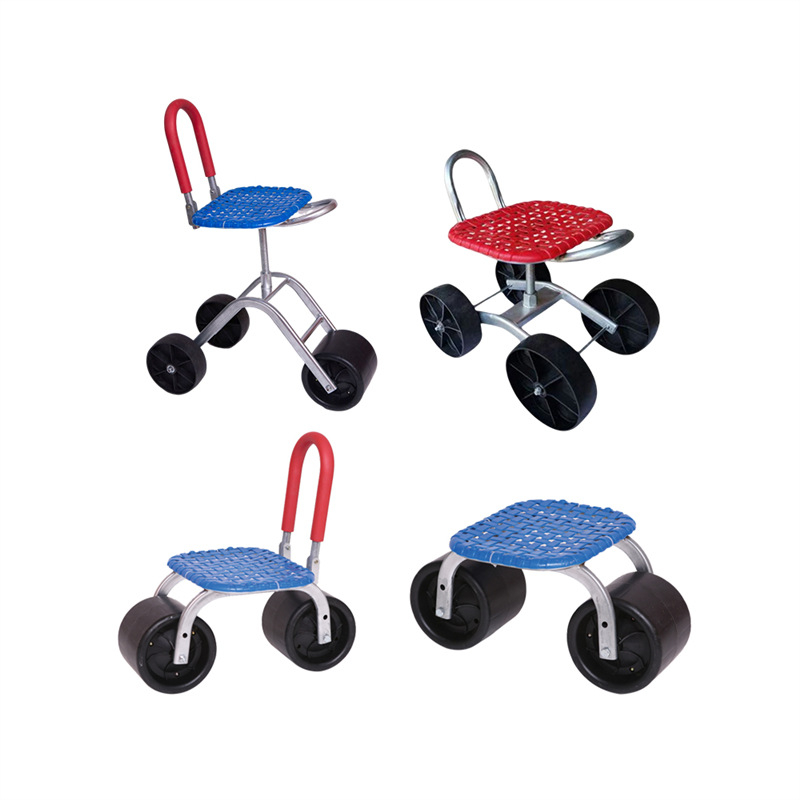 Kovová poľná stolička na zber — skladacia, zvýšený model (Základný / Klasický)