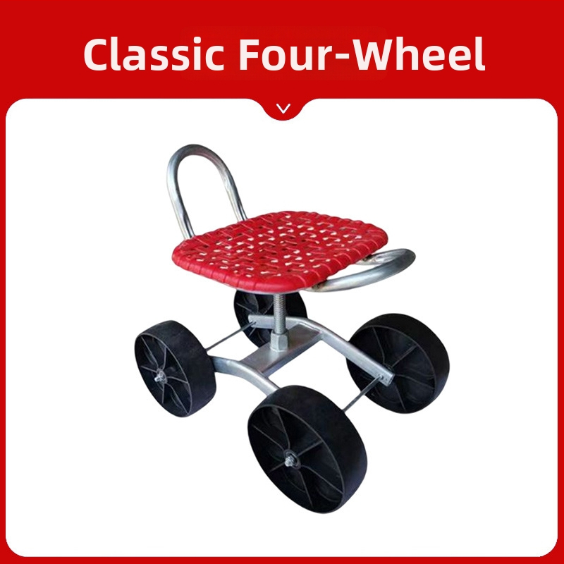 Kovová poľná stolička na zber — skladacia, zvýšený model (Základný / Klasický)