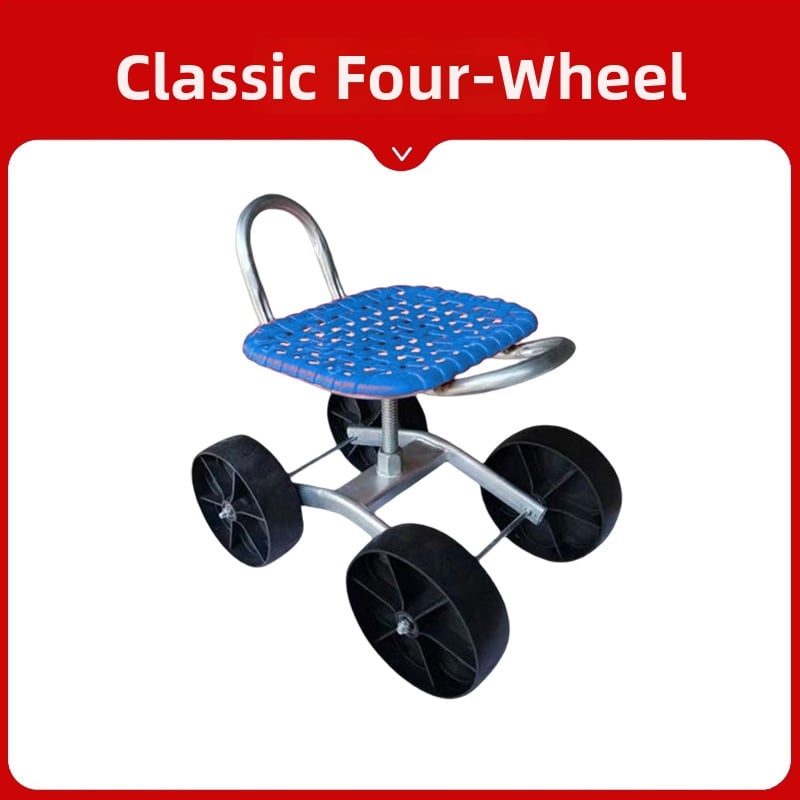 Kovová poľná stolička na zber — skladacia, zvýšený model (Základný / Klasický)