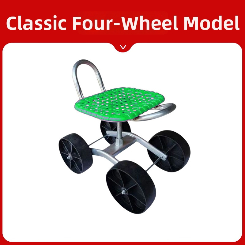 Kovová poľná stolička na zber — skladacia, zvýšený model (Základný / Klasický)