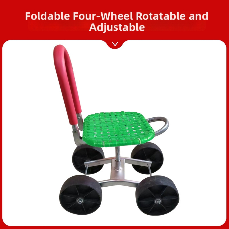 Kovová poľná stolička na zber — skladacia, zvýšený model (Základný / Klasický)