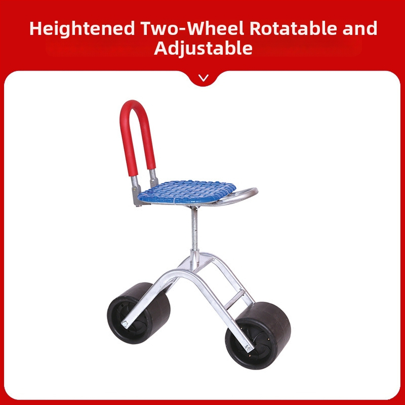 Kovová poľná stolička na zber — skladacia, zvýšený model (Základný / Klasický)