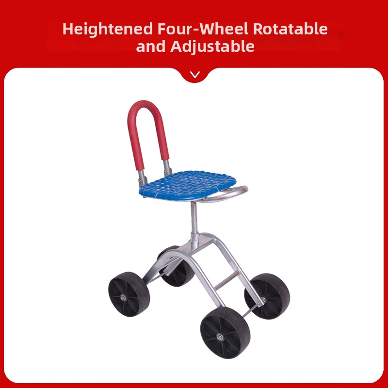 Kovová poľná stolička na zber — skladacia, zvýšený model (Základný / Klasický)