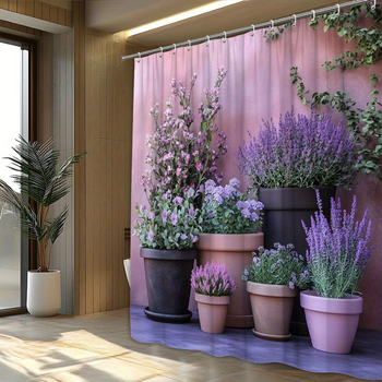 Душ завеса от полиестер, модерен стил, машино пране, персонализация по чертежи, възможност за печат на лого