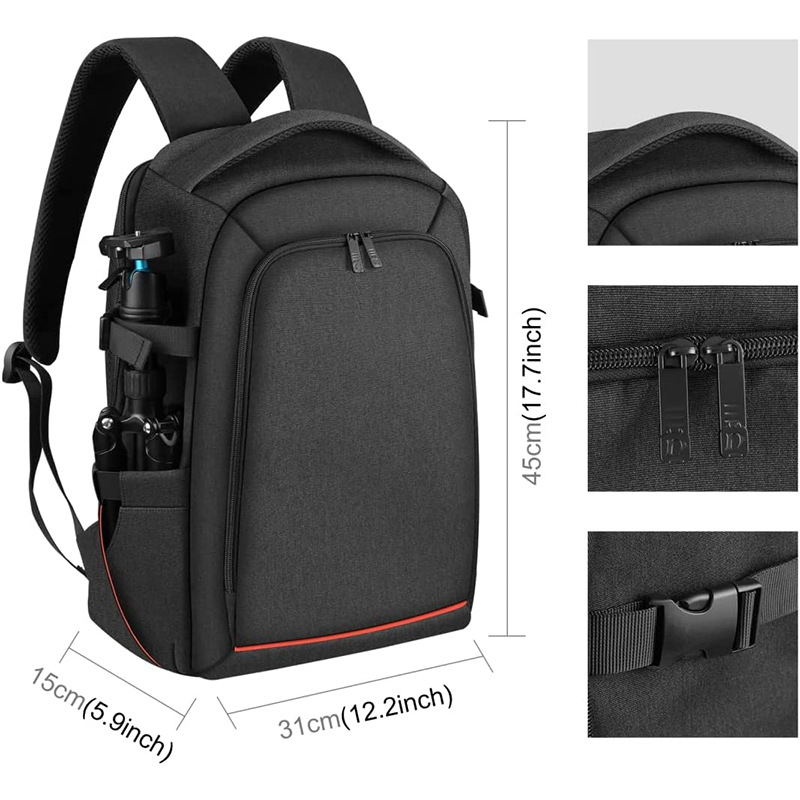 SLR fotoaparato krepšys iš Oxford audinio, atsparus vandeniui, smūgiams, kvėpuojantis, modelis 006