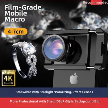 APEXEL 100 mm mobilný makro objektív na fotografovanie šperkov, vonkajší širokouhlý objektív, univerzálna kompatibilita so smartfónmi, model CM-HB100CPL