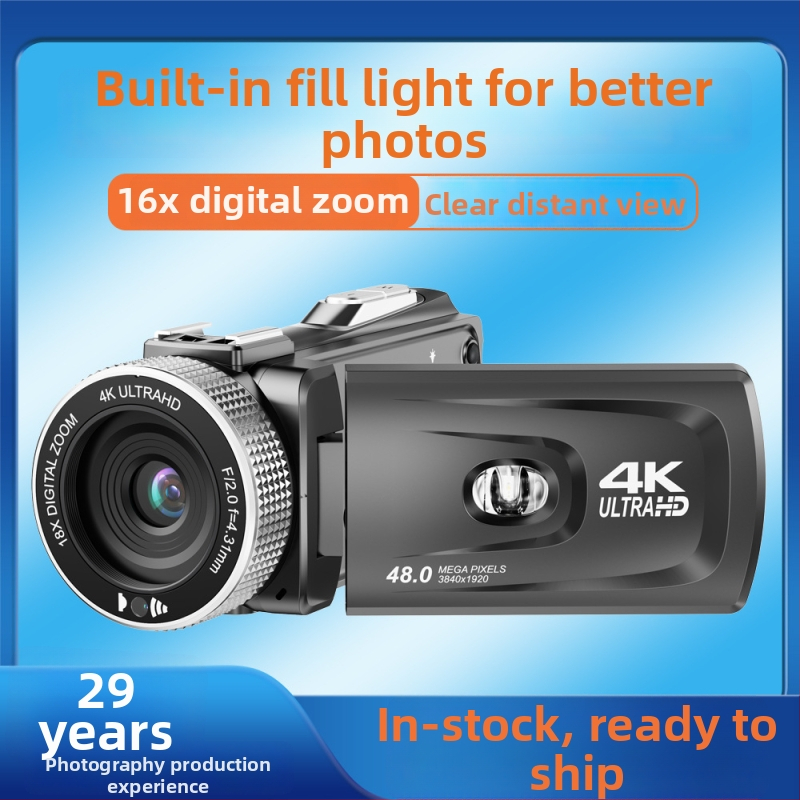 Profesionali vaizdo kamera su pasukamu ekranu, 18x optinis priartinimas, CMOS jutiklis, 1080p, nuotolinis valdymas