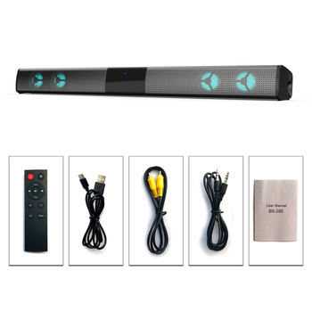 Bluetooth звукова лента с RGB осветление за телевизор/компютър – 4 говорителя, 20W, Bluetooth 5.0, 20Hz-20kHz, SNR ≥95dB