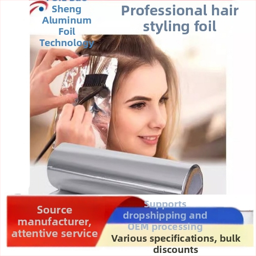 Hliníkové fóliové listy pre kaderníctvo na melírovanie, hrúbka 12–20 µm, biologicky rozložiteľné, vhodné do mikrovlnnej rúry, tlač loga dostupná