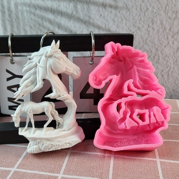 Silikon kalup za tortu s jednorogom, 3D šuplja konstrukcija, nepravilnog oblika
