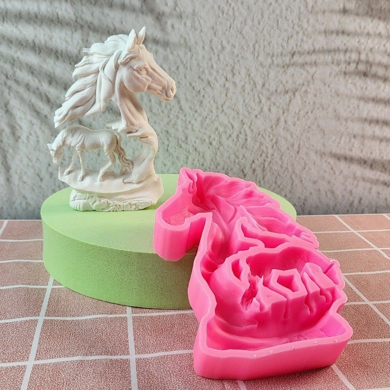 Silikon kalup za tortu s jednorogom, 3D šuplja konstrukcija, nepravilnog oblika