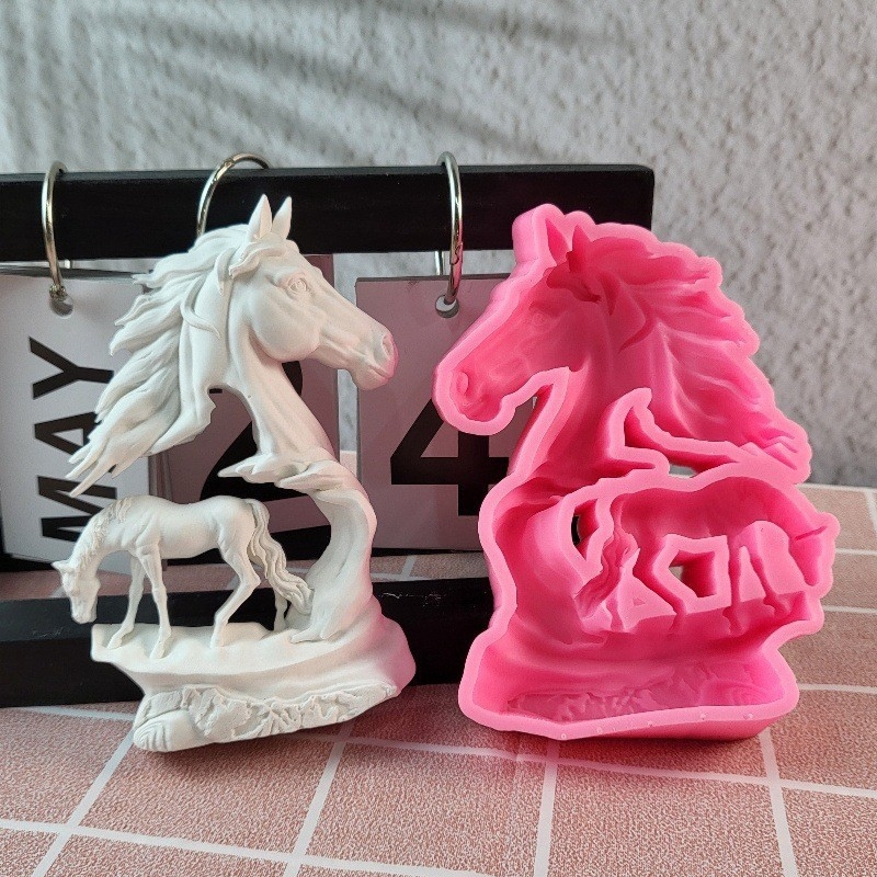 Silikon kalup za tortu s jednorogom, 3D šuplja konstrukcija, nepravilnog oblika