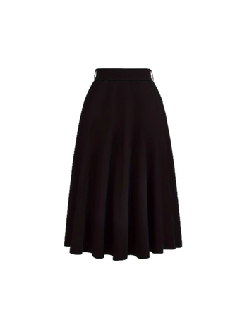 Kišobran suknja, visokim strukom, midi duljine, poliester + spandeks, Hepburn stil