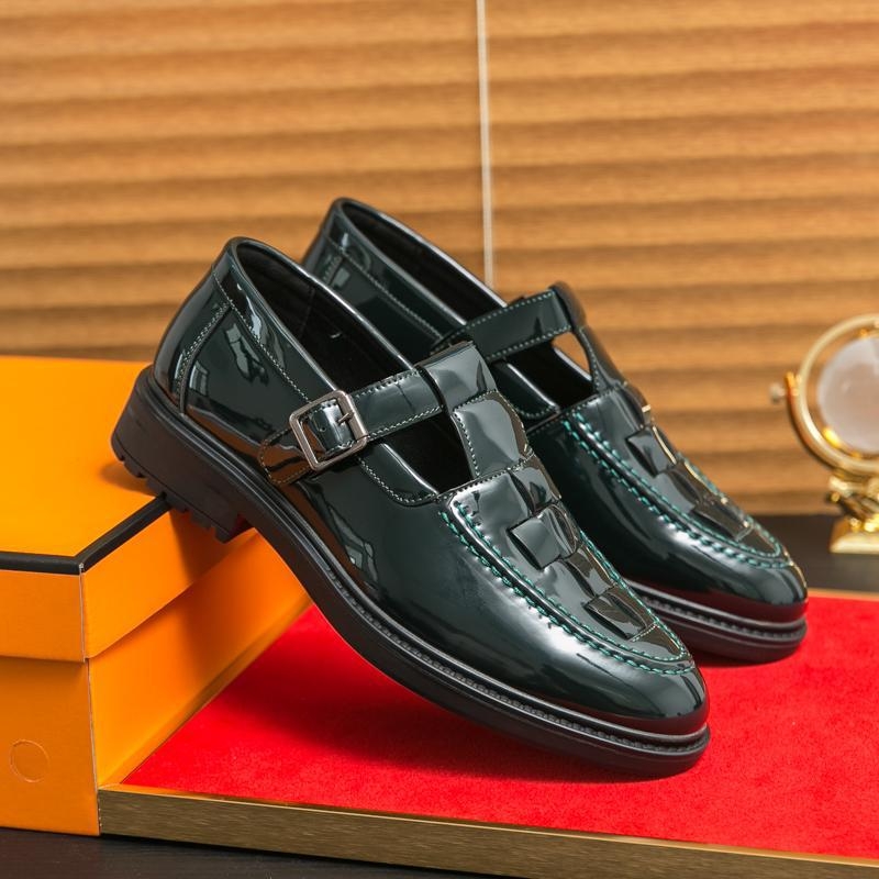 Pánske PU kožené voľnočasové topánky, gumová podrážka, protišmykové, jar 2025 (Horná: PU; Podrážka: Guma; Štýl: Voľnočasový; Sezóna: Jar 2025; Funkcia: Protišmyk)