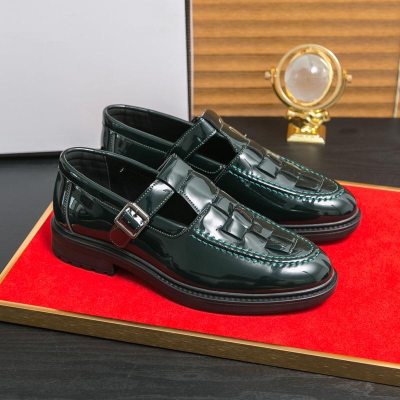 Pánske PU kožené voľnočasové topánky, gumová podrážka, protišmykové, jar 2025 (Horná: PU; Podrážka: Guma; Štýl: Voľnočasový; Sezóna: Jar 2025; Funkcia: Protišmyk)