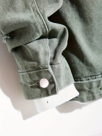 Džínsová bunda, Uličný štýl, Voľný strih, Jednostranné zapínanie na jeden rad gombíkov, 87% bavlna
