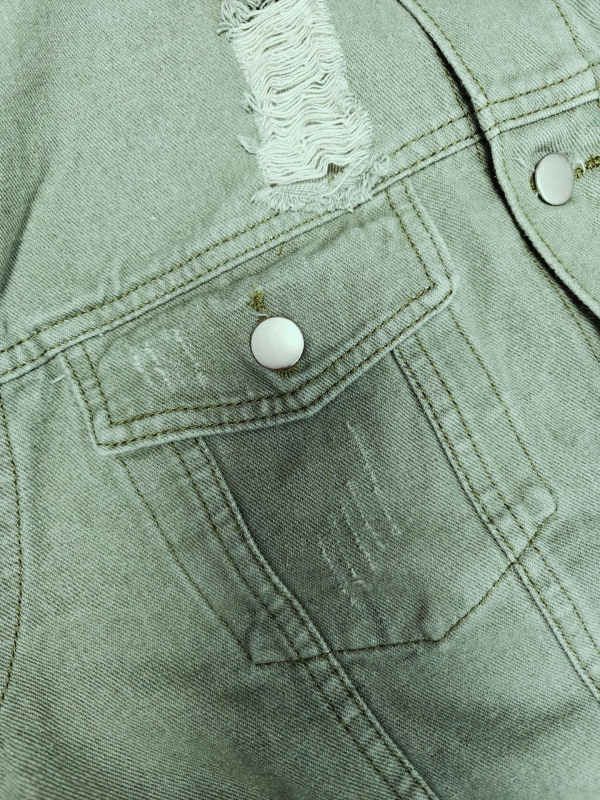 Džínsová bunda, Uličný štýl, Voľný strih, Jednostranné zapínanie na jeden rad gombíkov, 87% bavlna