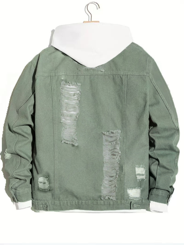 Džínsová bunda, Uličný štýl, Voľný strih, Jednostranné zapínanie na jeden rad gombíkov, 87% bavlna