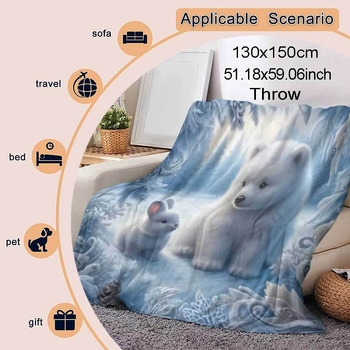 Полиестерно фланелено одеяло, покривка за легло, модерен минималистичен стил, 230 г, подходящо за всеки сезон, персонализирано