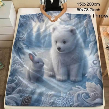 Полиестерно фланелено одеяло, покривка за легло, модерен минималистичен стил, 230 г, подходящо за всеки сезон, персонализирано