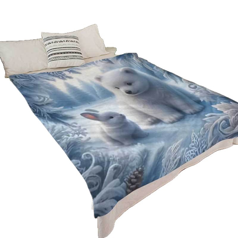 Полиестерно фланелено одеяло, покривка за легло, модерен минималистичен стил, 230 г, подходящо за всеки сезон, персонализирано