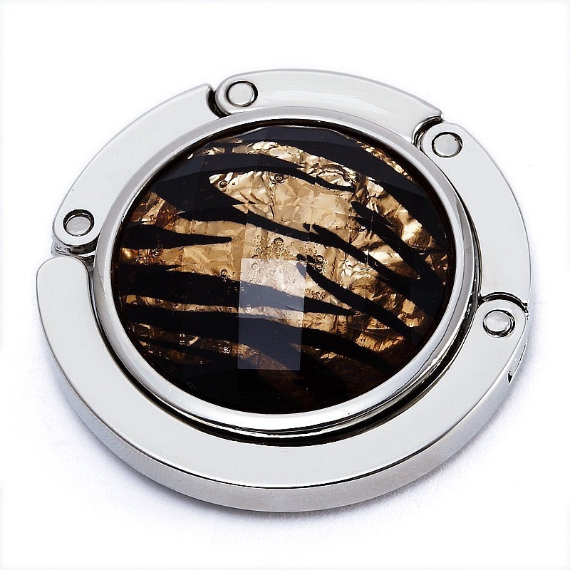 Háčik na tašku zo zinkovej zliatiny s personalizáciou loga (epoxidová nálepka), prenosný, Značka: Brilliant Hardware