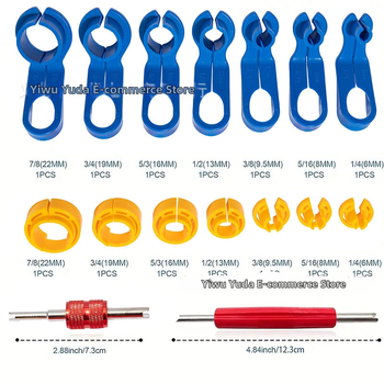 Nástroj na rýchle pripojenie hadíc automobilovej klimatizácie, sada 16 kusov, model YD24015, materiál PP, na demontáž palivového vedenia