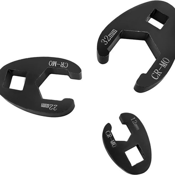 Luxu 19-dielny Crowfoot kľúč set Jumbo, 3/8 in a 1/2 in pohon, No.45 oceľ