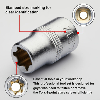 14-dielny hviezdicový súpravový set z chróm-vanádiovej ocele, pre automobilové použitie