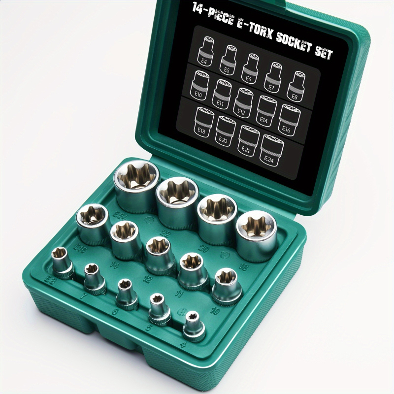 14-dielny hviezdicový súpravový set z chróm-vanádiovej ocele, pre automobilové použitie