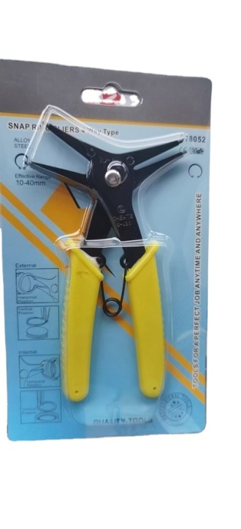 Quansheng dvojfunkčné kliešte na Circlip pre vnútorné a vonkajšie klipsy, 90° hlava, vymeniteľná hlava