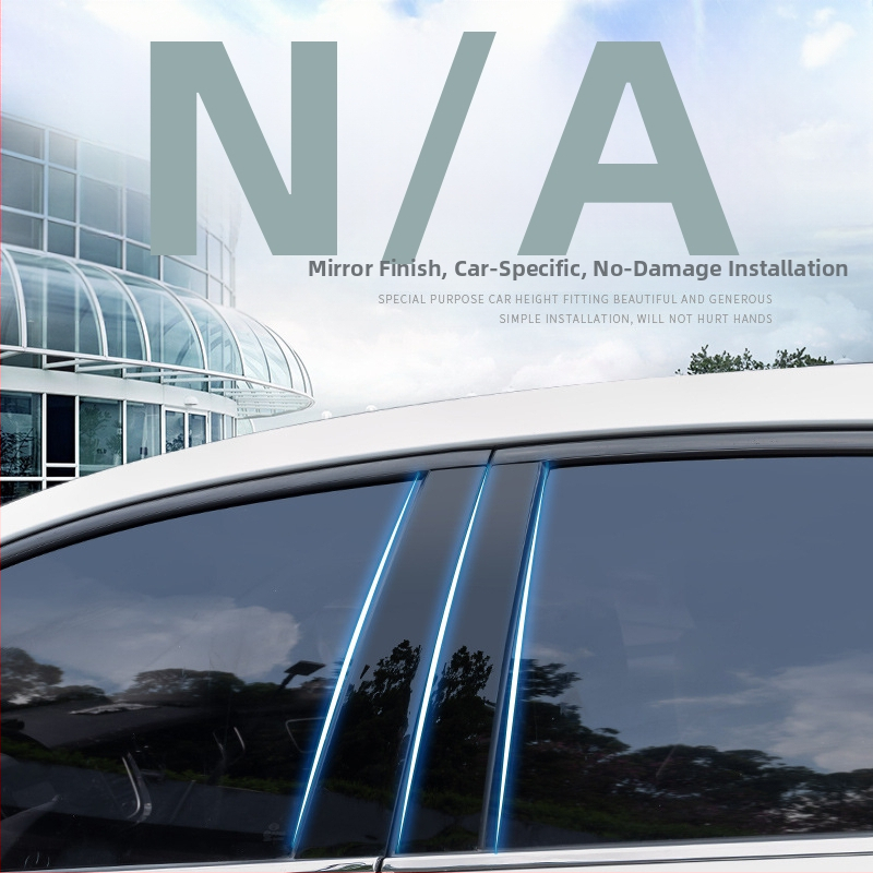 Automobilio lango apdaila su PC veidrodiniu centrinio stulpo lipduku – Oakford, PC plastikas, be pritaikymo