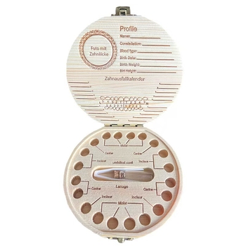 Drevená pamätná schránka na mliečne zuby dieťaťa so personalizovaným krytom a tlačou fotografií