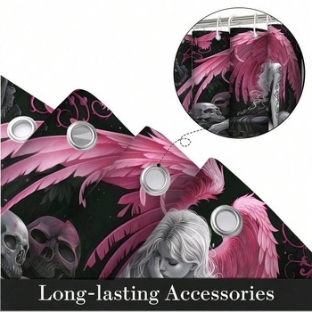 Štvordielny kúpeľňový set s protišmykovou podložkou, sprchovým závesom, podložkou na kryt záchodu a podlahovou rohožou; polyester; moderný minimalistický štýl; tlačený vzor; vlastné logo tlač; spracovanie na objednávku; kód produktu sheinwj-25-7-27