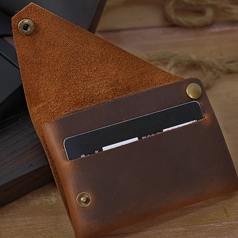 Hoshino Retro kožený obal na karty s viacerými priečinkami, unisex peňaženka na identifikačné karty, prispôsobiteľné logo