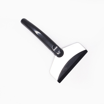 Deluxe Small Snow Shovel - dvojúčelová snehová lopata pre dom a auto, z nehrdzavejúcej ocele, škrabka na sklo, chráni lak, prispôsobiteľné spracovanie