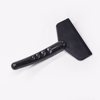 Deluxe Small Snow Shovel - dvojúčelová snehová lopata pre dom a auto, z nehrdzavejúcej ocele, škrabka na sklo, chráni lak, prispôsobiteľné spracovanie