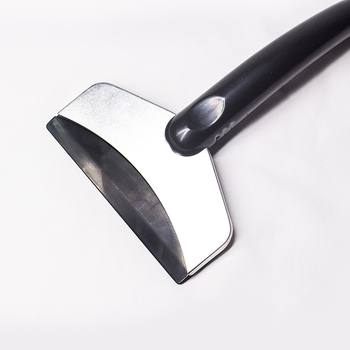 Deluxe Small Snow Shovel - dvojúčelová snehová lopata pre dom a auto, z nehrdzavejúcej ocele, škrabka na sklo, chráni lak, prispôsobiteľné spracovanie