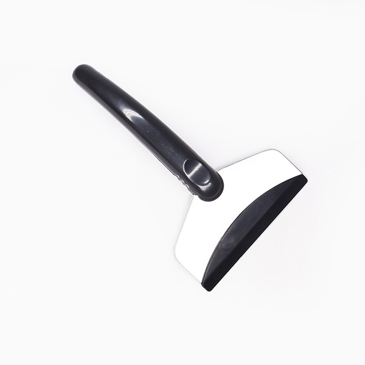 Deluxe Small Snow Shovel - dvojúčelová snehová lopata pre dom a auto, z nehrdzavejúcej ocele, škrabka na sklo, chráni lak, prispôsobiteľné spracovanie