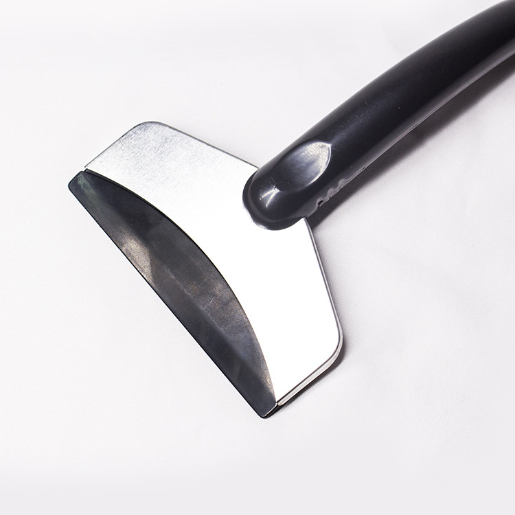 Deluxe Small Snow Shovel - dvojúčelová snehová lopata pre dom a auto, z nehrdzavejúcej ocele, škrabka na sklo, chráni lak, prispôsobiteľné spracovanie