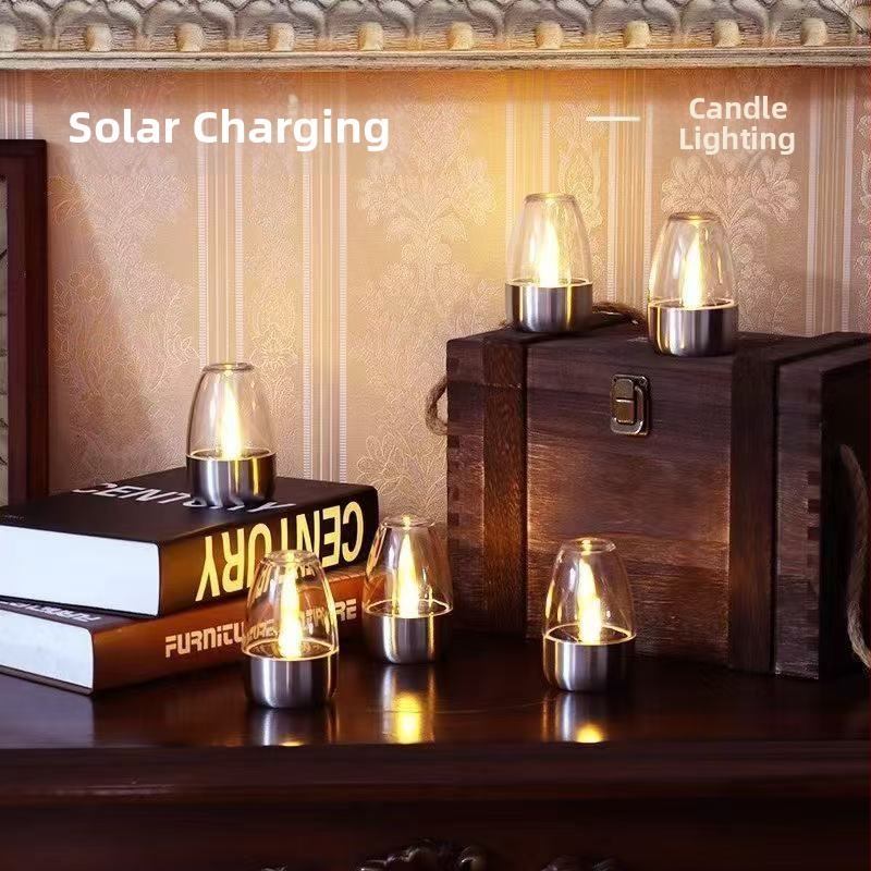 Solárna sviečka do záhrady – Model 220301, LED, IP44, 6–12 hodín svietenia, výkon 0,06 W