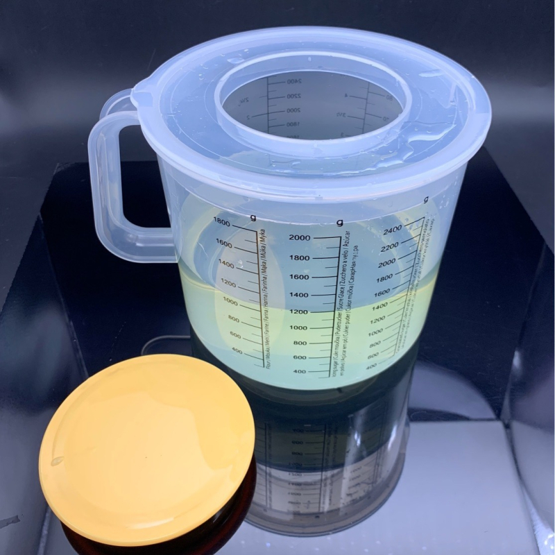 Meracia odmerka na pečenie so stupnicou, PP materiál, objem 2500 ml, hmotnosť 279 g, značka Yading, nástroj na čaj s mliekom