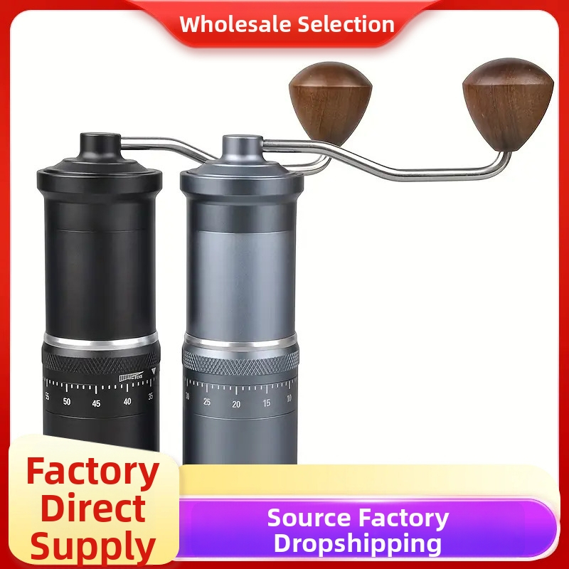 Ručný mlynček na kávu pre zrná, moderný jednoduchý dizajn, tlač loga k dispozícii, licencované súkromné značky