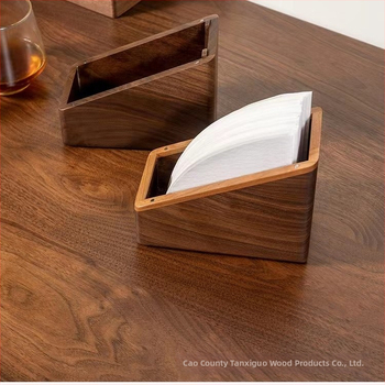 Drevená skrinka na papierové filtre na kávu, s magnetickým uzáverom a ochranou proti prachu, moderný minimalistický dizajn