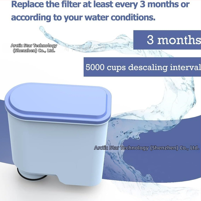 CA6903 filtrų kasetė Philips kavos aparatėi, suderinama su Saeco Aquaclean; plastiko korpusas; namų naudojimui; modernus paprastas stilius; spalvota dėžutė pakuotėje