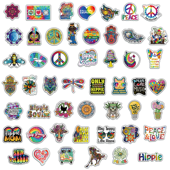 Shi Le 50 listov kreatívnych kamuflážnych rock samolepiek na batožinu, notebook a plánovač | samolepiace, roztomilý štýl, kód 28410