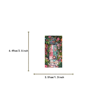 50 броя PVC стикери с ретро карикатури на малко момиченце и котка за DIY украса на куфари