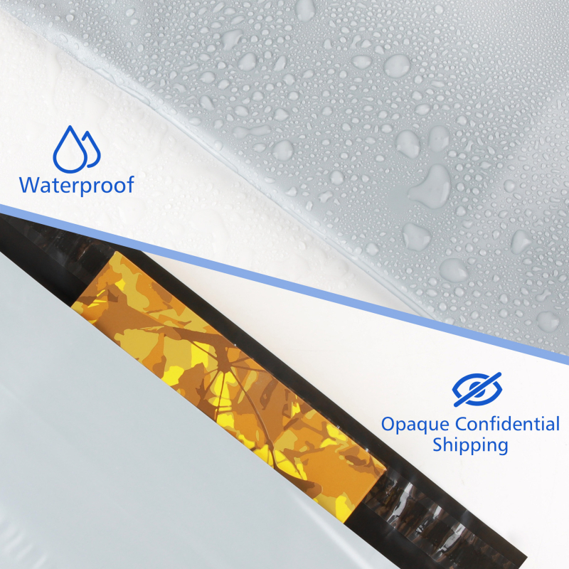 Ātrās piegādes somiņa drēbēm ar gaisa kolonnas iesaiņojumu, ūdensizturīga transporta iepakojums, 4 cm noslēguma garums, 100% tīrs materiāls, PET/PE/LDPE